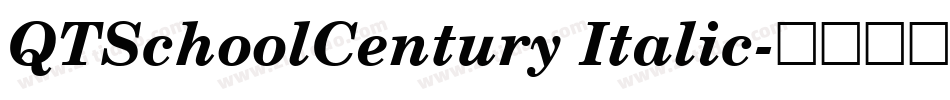 QTSchoolCentury Italic字体转换